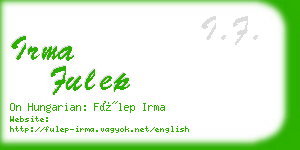 irma fulep business card